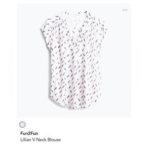 FUN2FUN Lillian V Neck Blouse